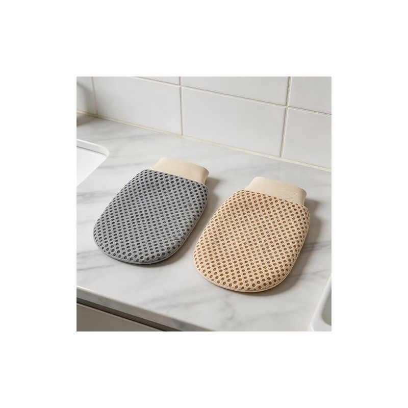 Juego Piezas Bolsa Jabón Malla Texturizada Guante Exfoliante Baño Manoplas