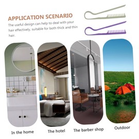 FRCOLOR 2Pcs Shaped Hair Brush and Rat Tail Comb for Hairdressing and Styling for Flat Use User Friendly Hair Styling Tool for Men and Women