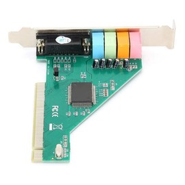 Xsdjasd PCI Sound Card 4.1 Channel Computer Desktop Internal Sound Card Internal Audio Card Stereo Surround 8738