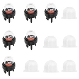 6 PCS Replacement 188-512 for Homelite, Husqvarna Chainsaw and Ryobi Primer Bulb Replacement - Plus 6 PCS Transparent Primer Bulb Pump 188-12-1 0057003 0057004, Great Replacement for Small Engines
