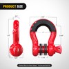 Nilight 2 Pack 3/4" D-Ring Shackle 4.75 Ton (9500 Lbs)