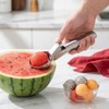Cuchara de helado portátil de acero inoxidable con gatillo y