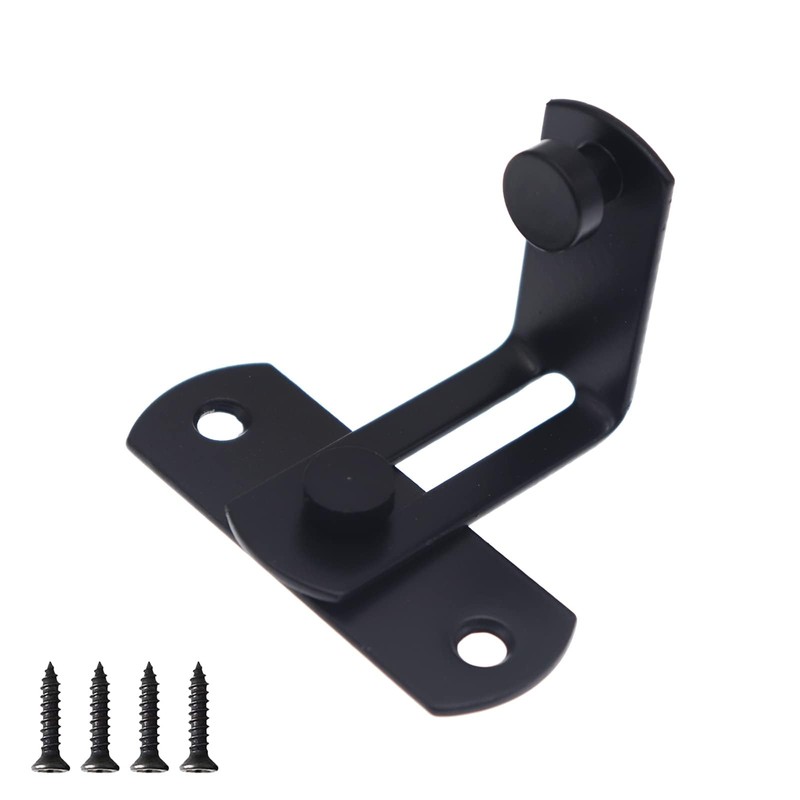 WAYDA Barn Door Lock, 90 Degree Right Stainless Steel Angle