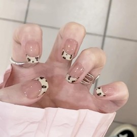 XUZOO Nail Tip, Short and Long, Cute, Stylish, Popular, Simple, False Nails, Wedding, Bride, Nail Tip, Crystal, Pearl, Butterfly, 3D Nailtips, Hand Nail Tip, Nail Sticker, Nail Tool, Double Sided