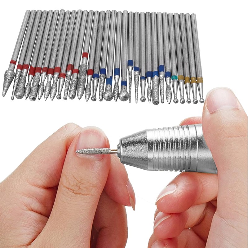 Mesee Diamond Nail Drill Bits Set, 30 Pieces