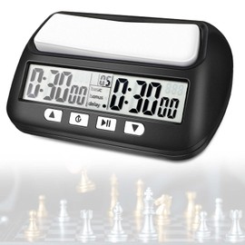 Mkitnvy Professional Chess Clock, Digital Multifunctional Display, Chess Timer, with Bonus & Delay Count Down Alarm, Chess Clocks Electronic Board Game for Home & Tournaments