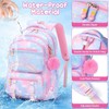 Fimibuke Kids Backpack for School Girls, 3PCS Rainbow & Butterflies