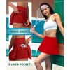 JoyGirl 13" Pleated Tennis Skirts with Shorts Women Pleated Mini