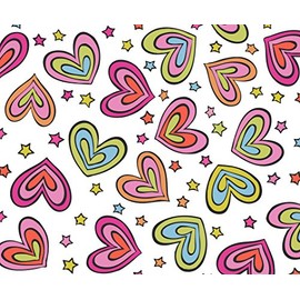 Go Opticians Rainbow Hearts Cloth Microfibre Cleaning Cloth For Spectacles Eye Glasses Screens Phones Tablets 15cm x 18cm (x1)