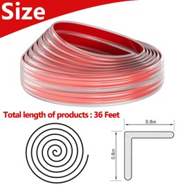 Raycity1.6IN x36FT Flexible Wall Corner Guard & Edge Protector Transparent 90° Inside & Outside Corner Moulding Trim Caulk Strip Peel and Stick molding Trim for Wall Edge Corner, Ceiling, Countertop