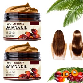 Vrpshe Batana Oil for Hair Growth, 100% Unrefined Natural Batana Oil Revitalized Hair Strength, Organic Raw Batana Conditioner For batana natural hair growth oilbatana oil organic for hair growth (2 Pack)