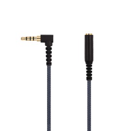 20cm(0.6ft) Right Angle 4 Pole 3.5mm 1/8 inch Male to 4 Pole 3.5mm 1/8 inch Female Stereo Audio Headphone Earphone Extension Cable Adapter Cord Tangle-Free Braided Wire