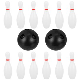 STOBOK 1 Set Kids Bowling Set 2pcs Bowling Balls 10 Pcs Bowling Bottles Set Indoor Outdoor Bowling Game Giant Bowling Games Fun Sports Games Plastic Bowling Toy for Children