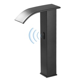 Automatic Faucet touchless Commercial Motion Sensor Bathroom Faucet with Cover Plate Vanity Faucets Hands Free Waterfall Bathroom Water Tap with Control Box and Temperature Mixer by Bodqemr