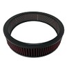 13 “ Round Washable Air Cleaner Filter, Red, Reusable -