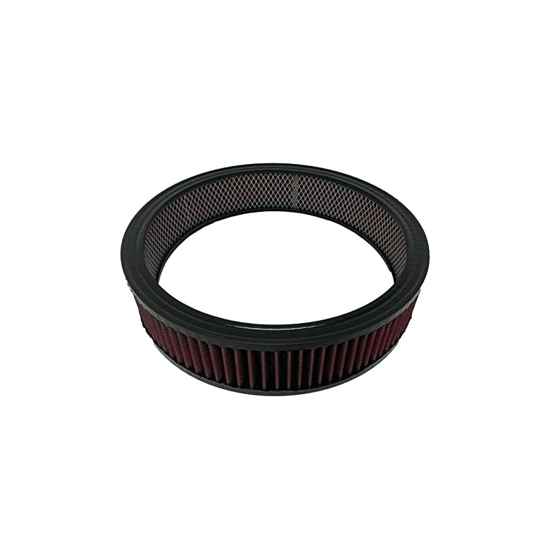 13 “ Round Washable Air Cleaner Filter, Red, Reusable -