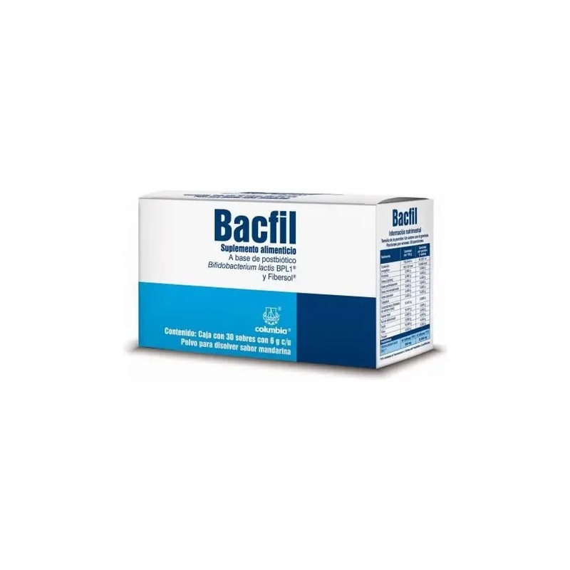 Bacfil Polvo Sabor Mandarina 30 Sobres Antiaterom