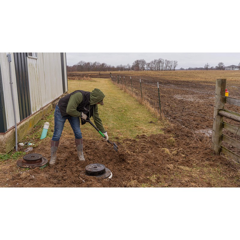 Hooyman Spade Shovel with Heavy Duty Carbon Steel Head Construction,