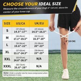 CAMBIVO Knee Support for Women & Men 2 pack, Knee Brace Support and Knee Compression Sleeves for Weight Lifting, Running, Volleyball, Gym, Arthritis, Joint Pain, Meniscus Tear