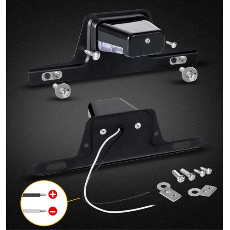 PerfecTech LED License Plate Light Waterproof 12V DC License Tag