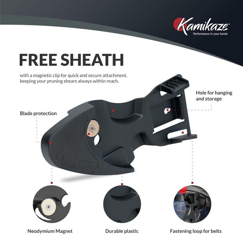 Kamikaze Pruning Shears, Professional Heavy Duty Handheld Clippers with Japanese