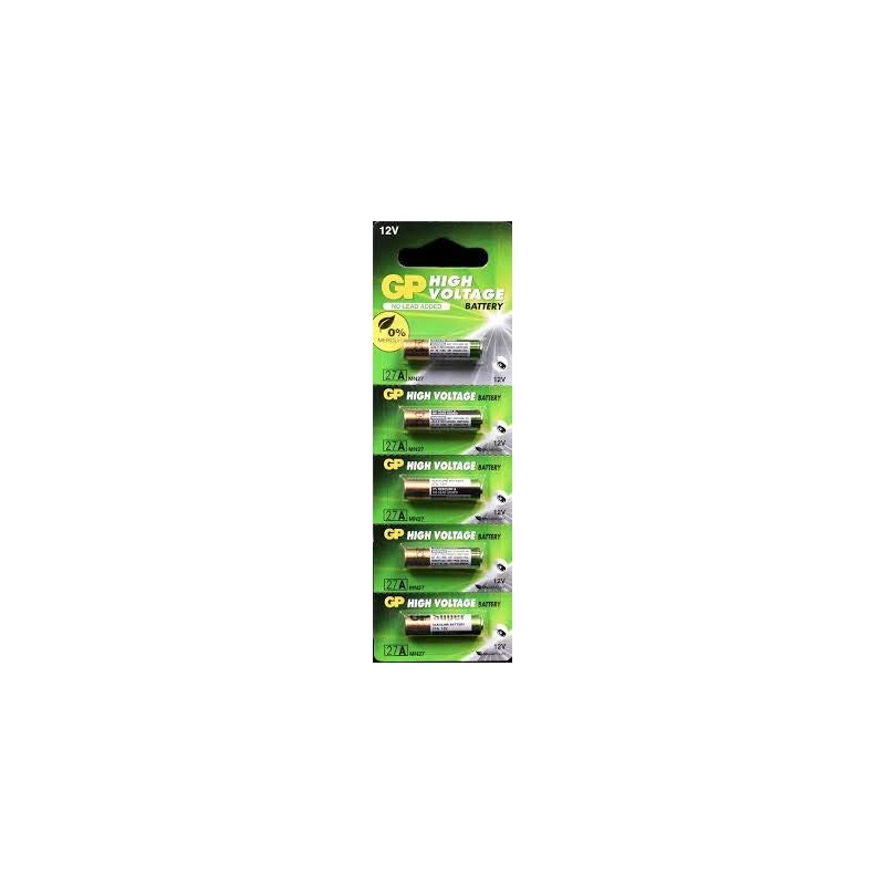 12 Volt Alkaline Batteries - 5-Pack - GP Battery 27AE