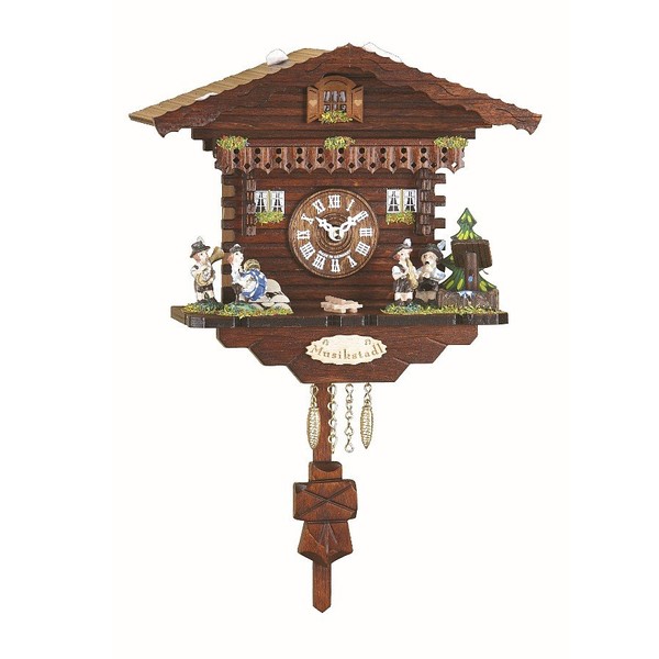Trenkle Kuckulino Black Forest Clock Swiss House with quartz movement and cuckoo chime TU 2032 PQ