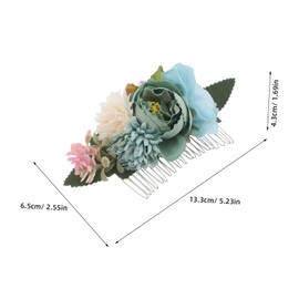 Ipetboom Floral Hair Comb for Women Lightweight Artificial Flower Wedding Hair Accessories for Beach Ceremonies Secure Hold Bridal Headpiece for Brides and Bridesmaids