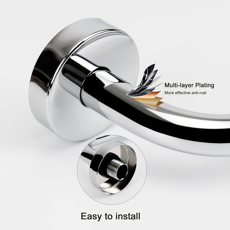 NearMoon S Shaped Shower Head Riser Arm, Shower Extender Arm