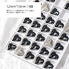 Yuzhiye 30pcs Rhinestone Heart Shape Glass Stone Nail Parts Large