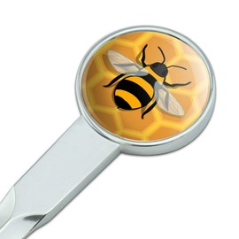 Bee on Honeycomb Classic Chrome Plated Metal Envelope Letter Opener Slitter