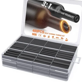 Eventronic 400 Pcs Heat Shrink Tubing Kit-3:1 Ratio Adhesive Lined,
