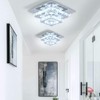 Crystal LED Ceiling Light, Stainless Steel K9 Modern Flush Mount
