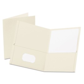 Oxford 57504 Twin Pocket Folders,w/o Fasteners,11-Inch x8-1/2-Inch,25/BX,White