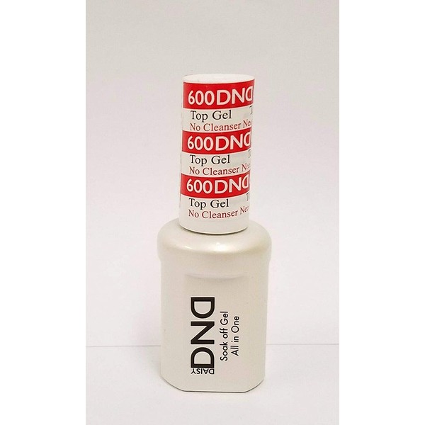 DND #600 - No Cleanser Needed - UV/LED Cure Soak off Gel Top Coat 0.5oz/15ml