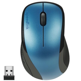 Speedlink KAPPA Mouse wireless - leichte USB Maus kabellos mit 2.4G USB-Empfänger, PC Maus ohne Kabel für PC, Laptop und Notebook, Büro, Office, 1200dpi, blau