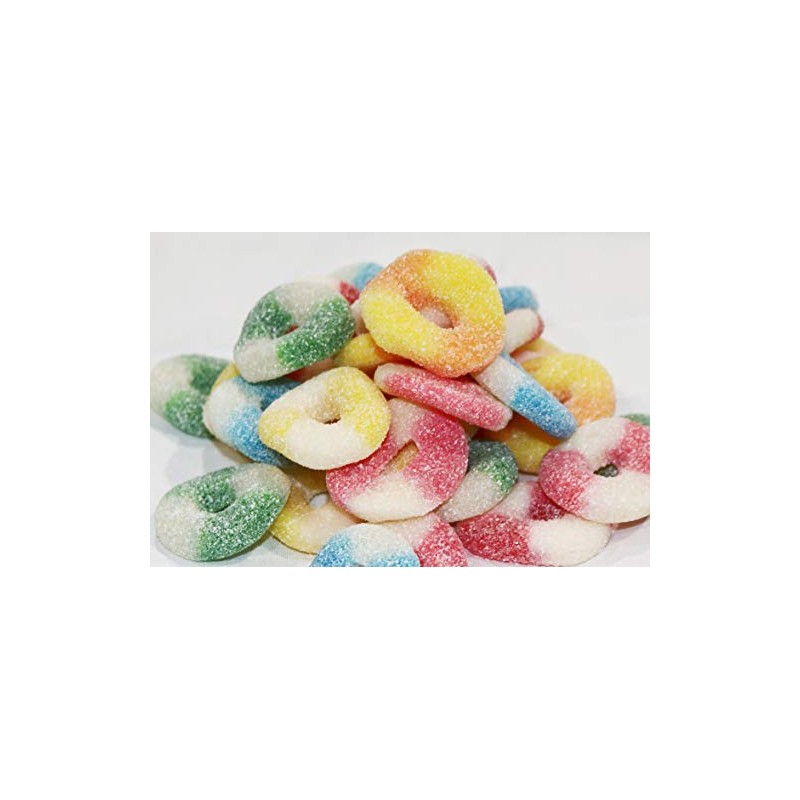 Smarty Stop Mini Sour Gummy Rings Candy GummiRoos (Assorted, 2.2