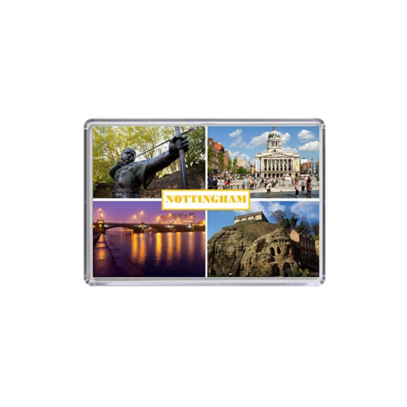 Nottingham United Kingdom England Souvenir Acrylic Fridge Magnet (Standard: 70x45mm)