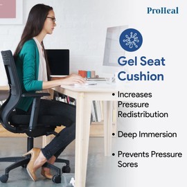 Wheelchair Seat Cushion Gel Infused Foam - Orthopedic, Coccyx, Tailbone Support - High Resilience for Positioning and Stability Prevents Pressure Sores -22" x 20" x 3"