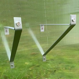 Pair of Aluminium Greenhouse Shelving Brackets (27cm)