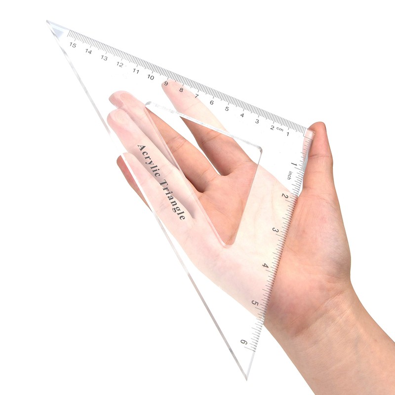 Coopay Large Triangle Ruler Set Square, 30/60 and 45/90 Degrees,