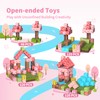 tinytrek Magnetic Blocks-120PCS Magnets Cubes, Cherry Blossom Magnetic Building Blocks