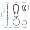 SODOI Titanium Carabiner Hook Key Chain, Small, Lightweight, Durable, Stylish,