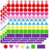2016 Pack Shaped Coloured Stickers 7 Colors 6 Shapes Coding