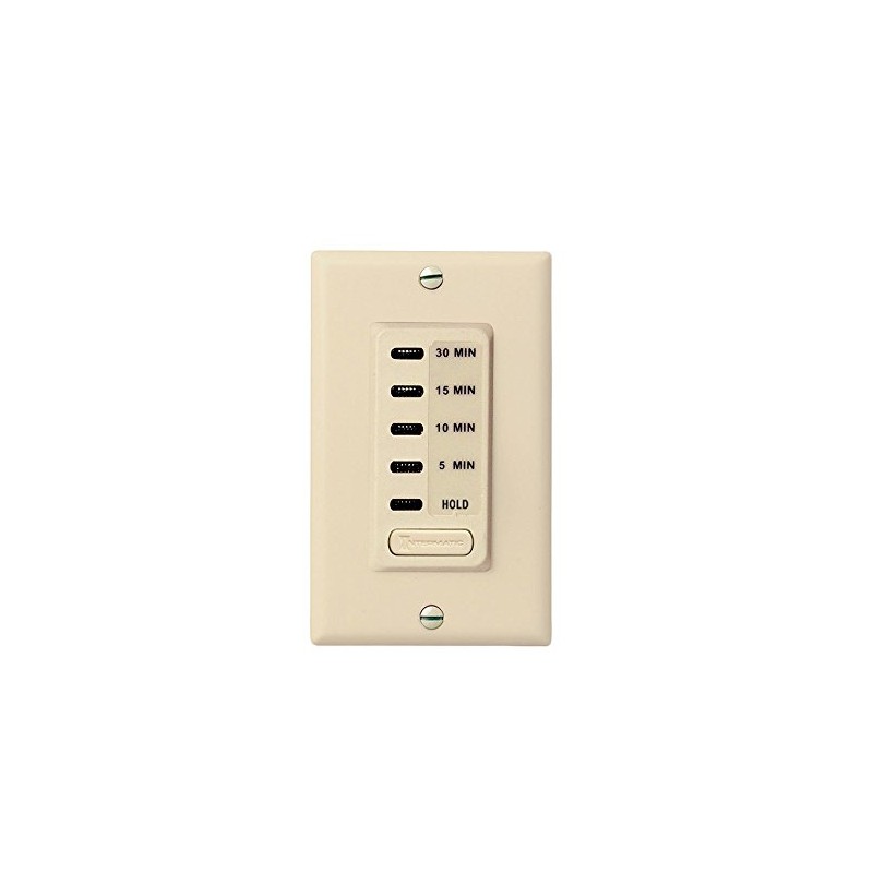 Intermatic EI200 5/10/15/30 Minute Electronic in-Wall Countdown Auto-Off Timer, Ivory