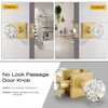 EHOMEWARE Hall/Closet Passage Door Knobs, 2 Pack Brass Crystal Handles,
