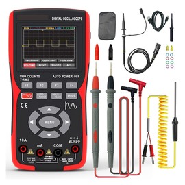 3 in 1 Handheld Oscilloscope, Multimeter Automatic Range Accurately Measures Voltage, Current, Resistance, Diode Continuity, Duty Cycle, Capacitance Temperature
