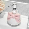 Hosoncovy Bow Ceramic Liquid Soap Dispenser with Pump,Round Pump Bottle