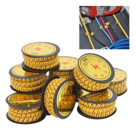 Hapivida Cable Identification Wire, 10Pcs 0 to 9 Coded Clip on Plastic Cable Identification Wire Cord Cable Marker PVC Number Tube for Electronics Computers (10m²)