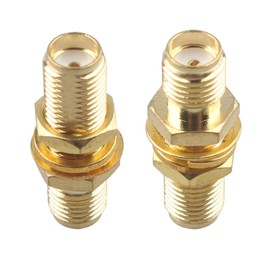 Futheda 2PCS SMA Female to SMA Female Adapter Bulkhead Panel Mount SMA Female to Female Connector SMA Antenna Jack Adapter RF Female Coaxial for 4G Antennas WiFi GPS Antenna Wireless LAN Devices